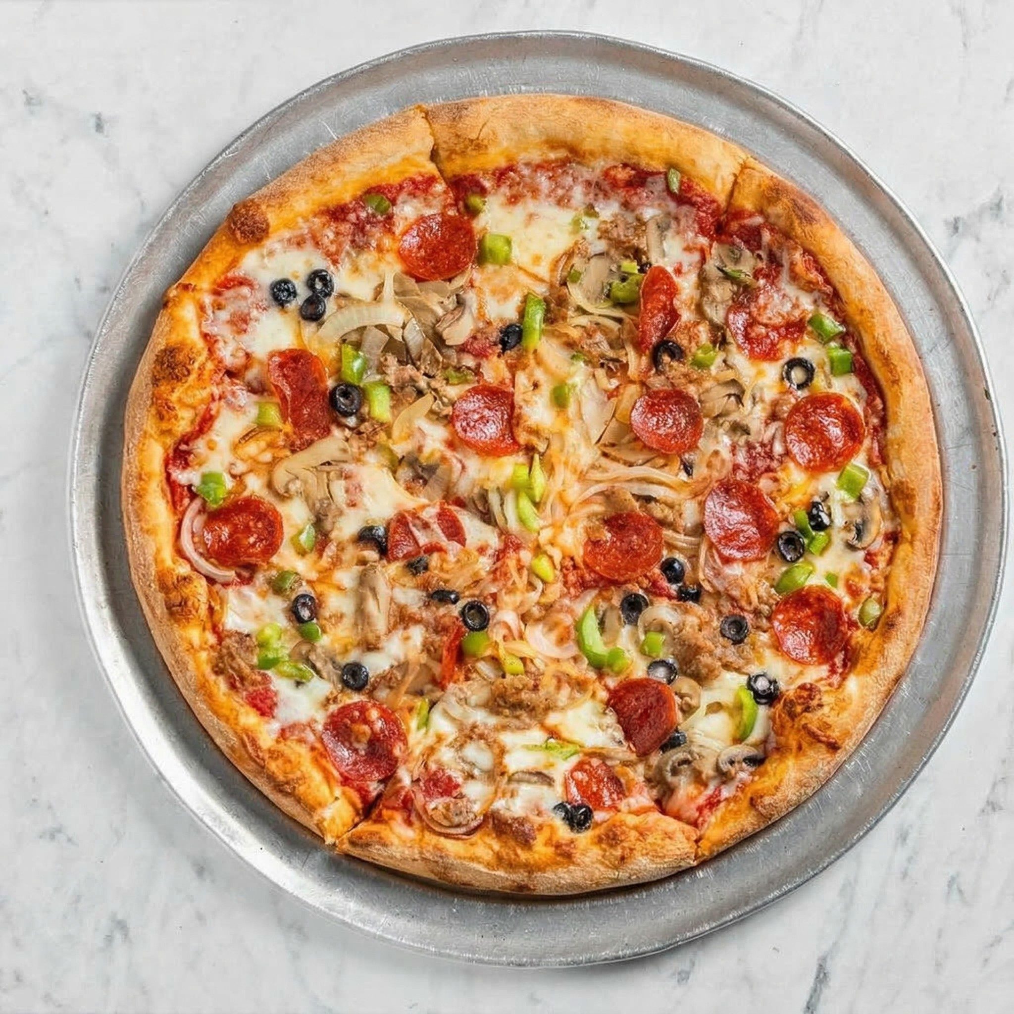 Sicilian All The Way Pizza.