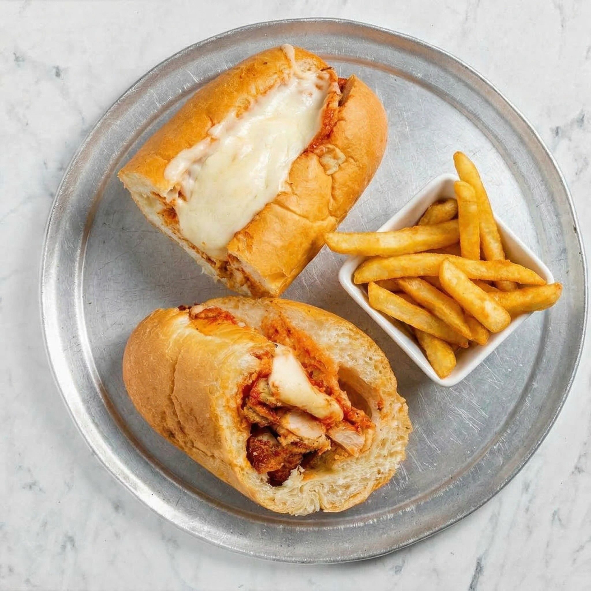 Chicken Parmesan Hot Sub.