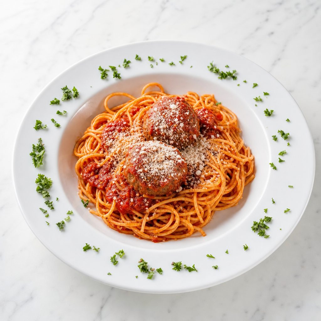 Spaghetti with Sausage.