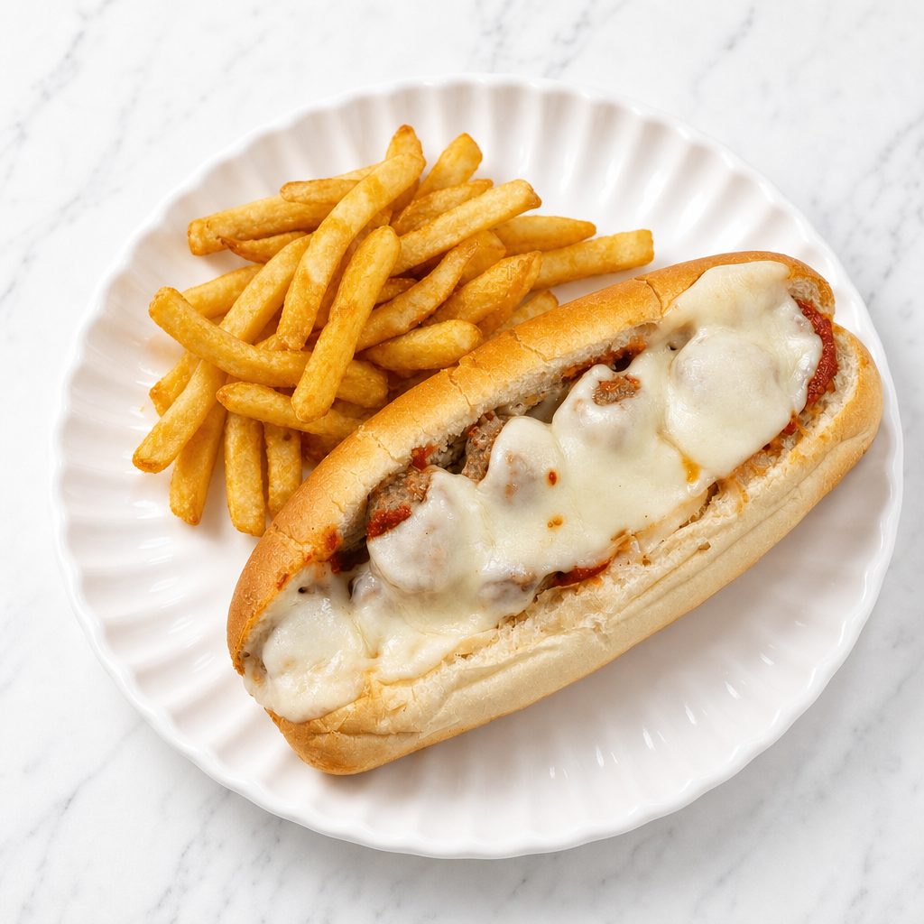 Sausage Parmesan Hot Sub.
