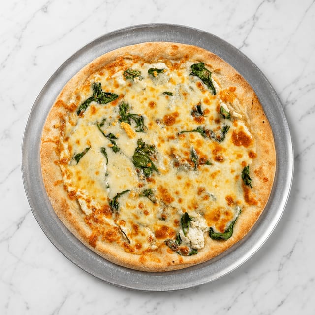 White Spinach Pizza.
